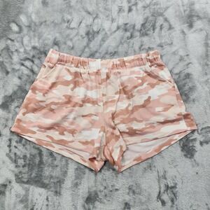 TART Intimates Shorts Womens L‎ Pink Camo Knit Lounge Sleep Pajama Soft Stretch